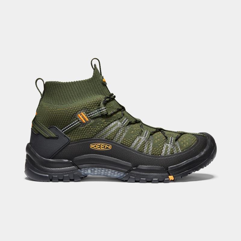 Botas De Montaña Keen Axis Evo Mid Para Hombre Verde Oliva/Negros - Botas Keen Mexico (702398-DPO)